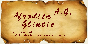 Afrodita Glintić vizit kartica